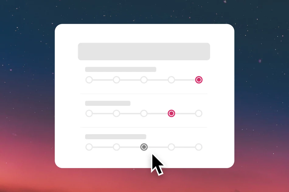 Benutzerdefinierte Matrizen für Umfragen mit vordefinierten Antwortmöglichkeiten