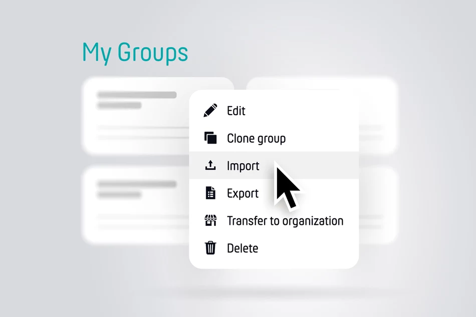 Simplify import and export of email contacts in PollUnit