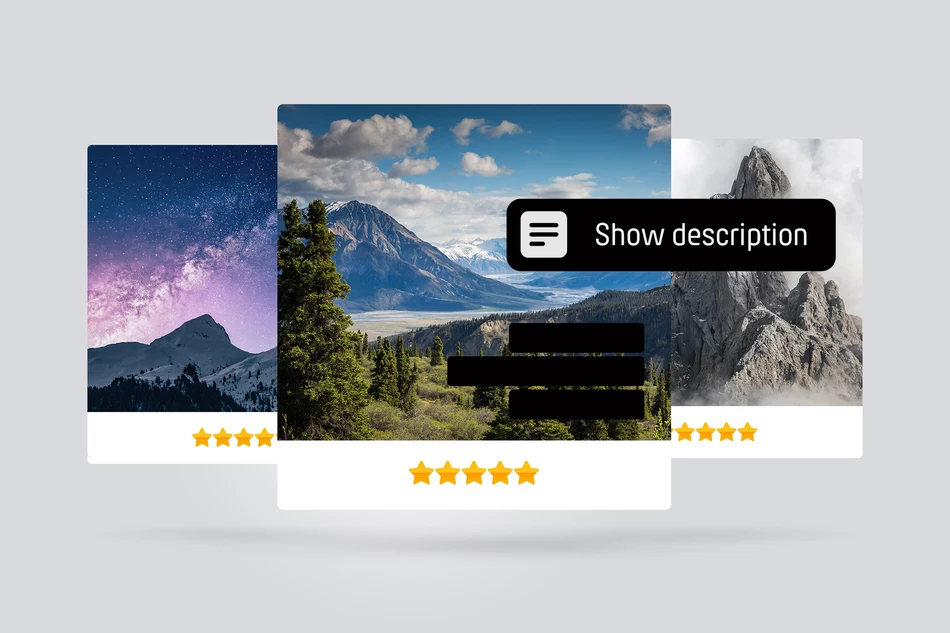 Descriptions for photos