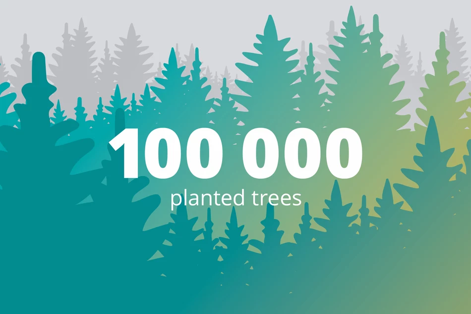 Wohooo, we planted the first 100,000 trees!